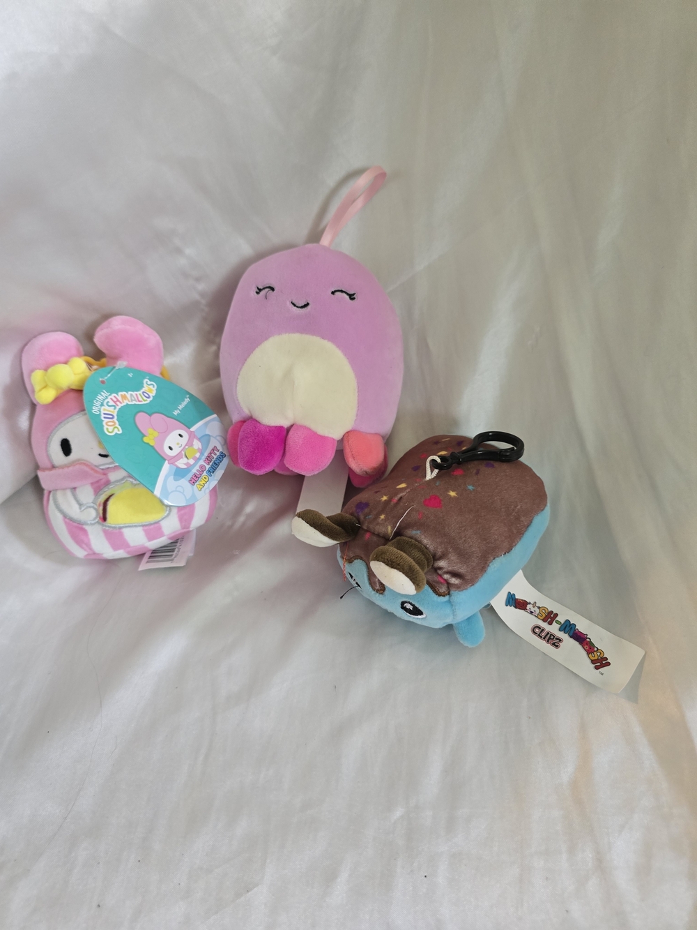 Sanrio Pink Plush Squishy Clip Toy - Cute Pink Character